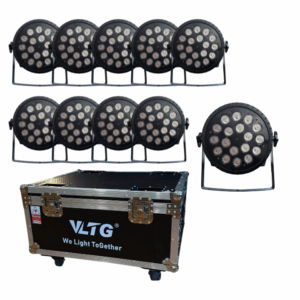 VLTG KIT CASE DE 10 PAR LED 18X18W RGBWA+UV