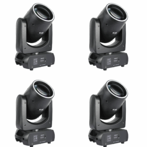 KIT 4 CABEZA MOVIL BEAM 180W VLTG + CASE