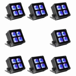 KIT X8 PAR 4X15W IP65 6 EN 1 RGBWA+UV