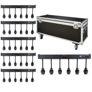KIT X6 VLTG BARRA 6 FOCOS LED 10W PIN SPOT + ZOOM