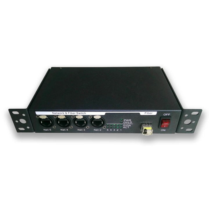 SWITCH FIBRA OPTICA + 4CH RJ45 KA-MALEON CR093PL